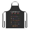 Pixel art apron design featuring characters and elements from the classic Legend of Zelda video game series