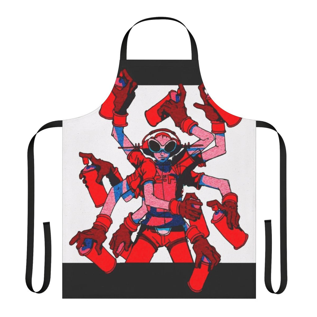 Jet Set Radio inspired apron featuring the game's iconic characters and elements