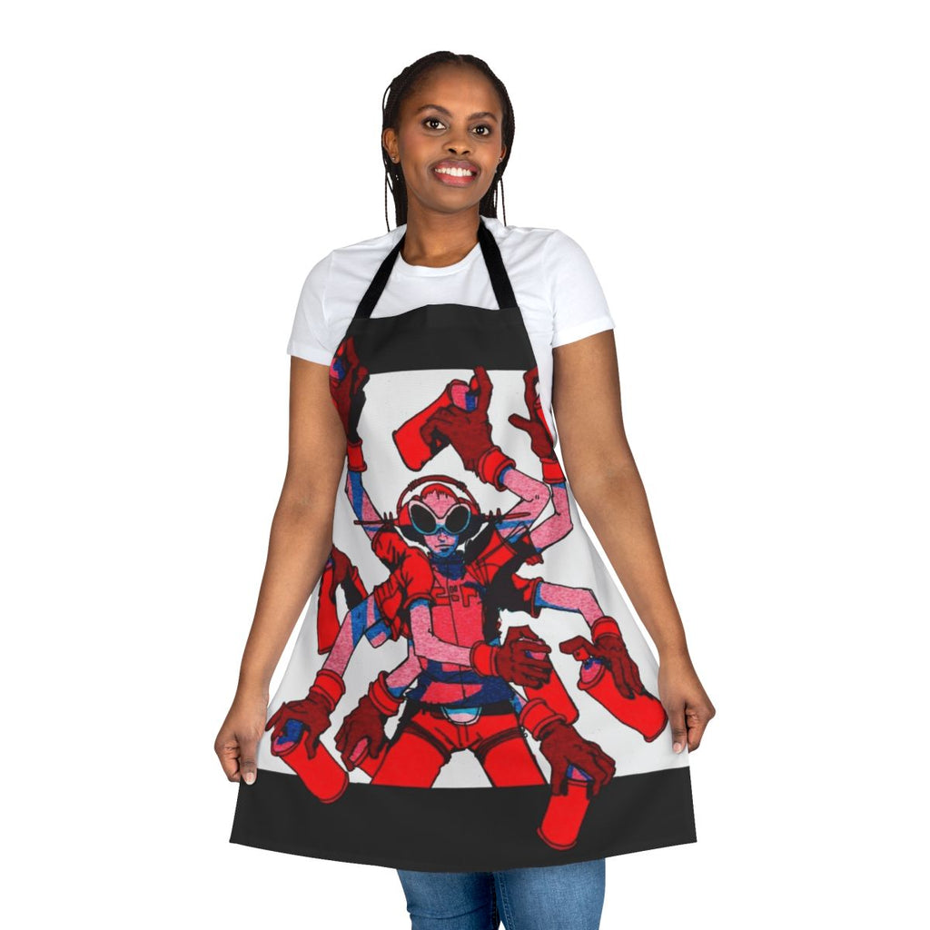 Jet Set Radio inspired apron featuring the game's iconic characters and elements