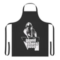 Retro gaming inspired apron featuring Grand Theft Auto-style artwork and design
