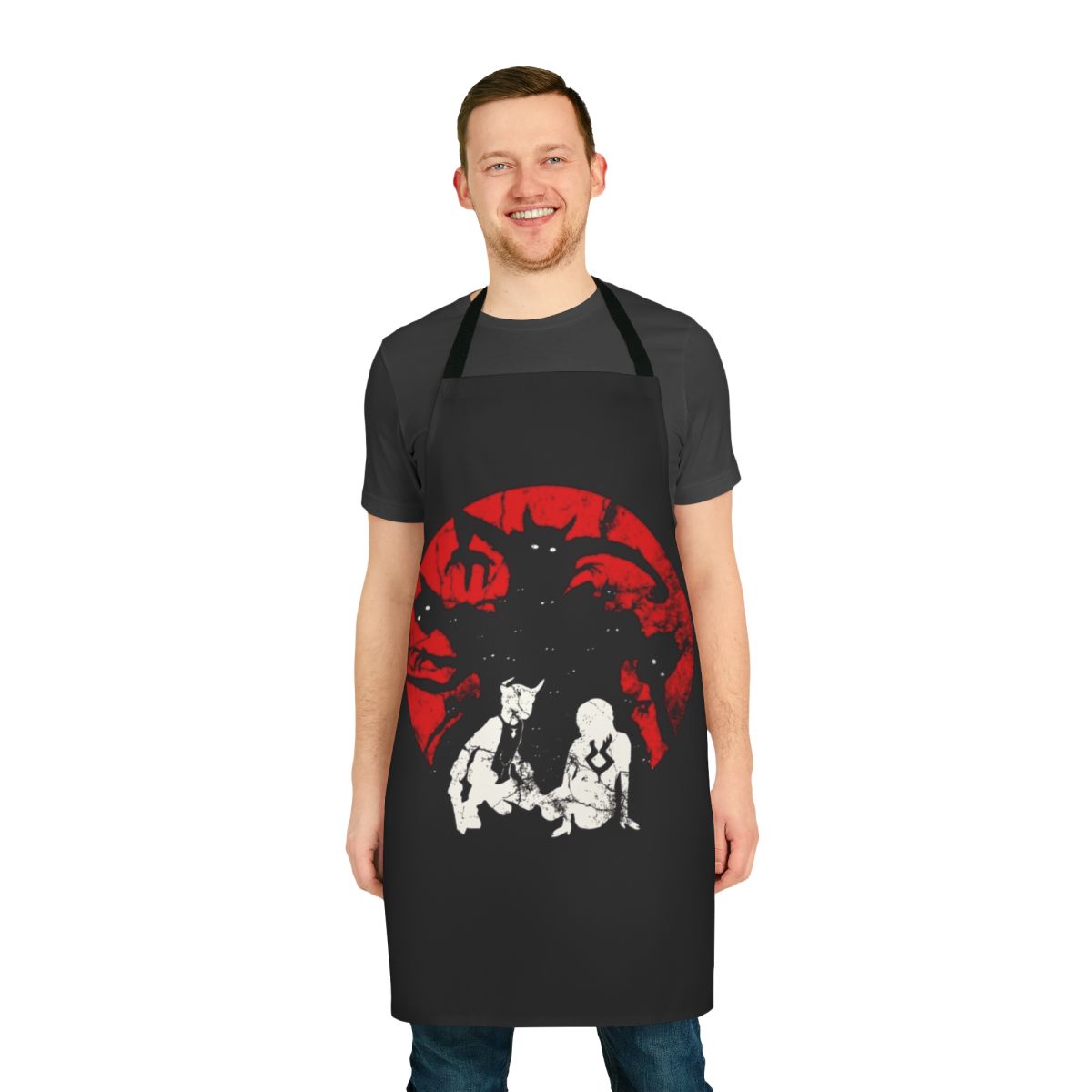 Retro gaming inspired apron featuring the Ico V2 design from the game Shadow of the Colossus.