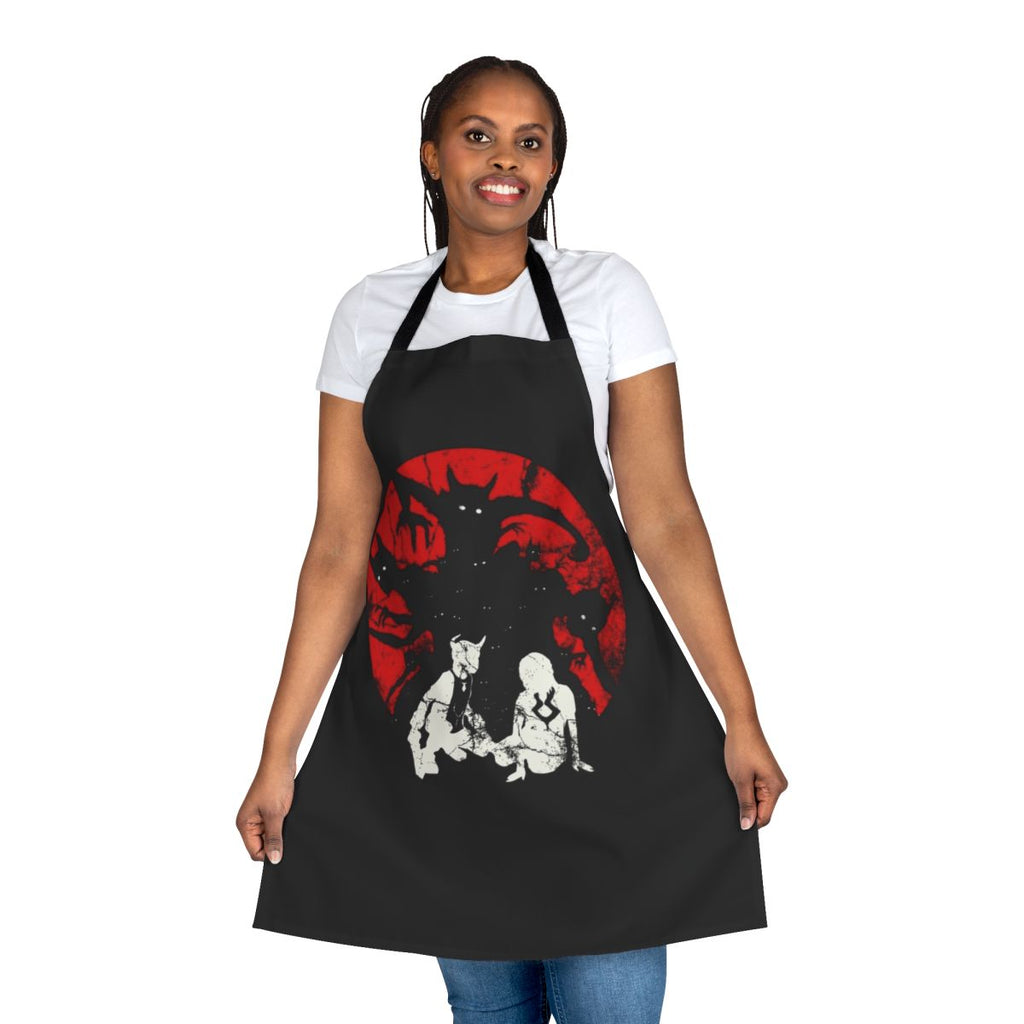 Retro gaming inspired apron featuring the Ico V2 design from the game Shadow of the Colossus.