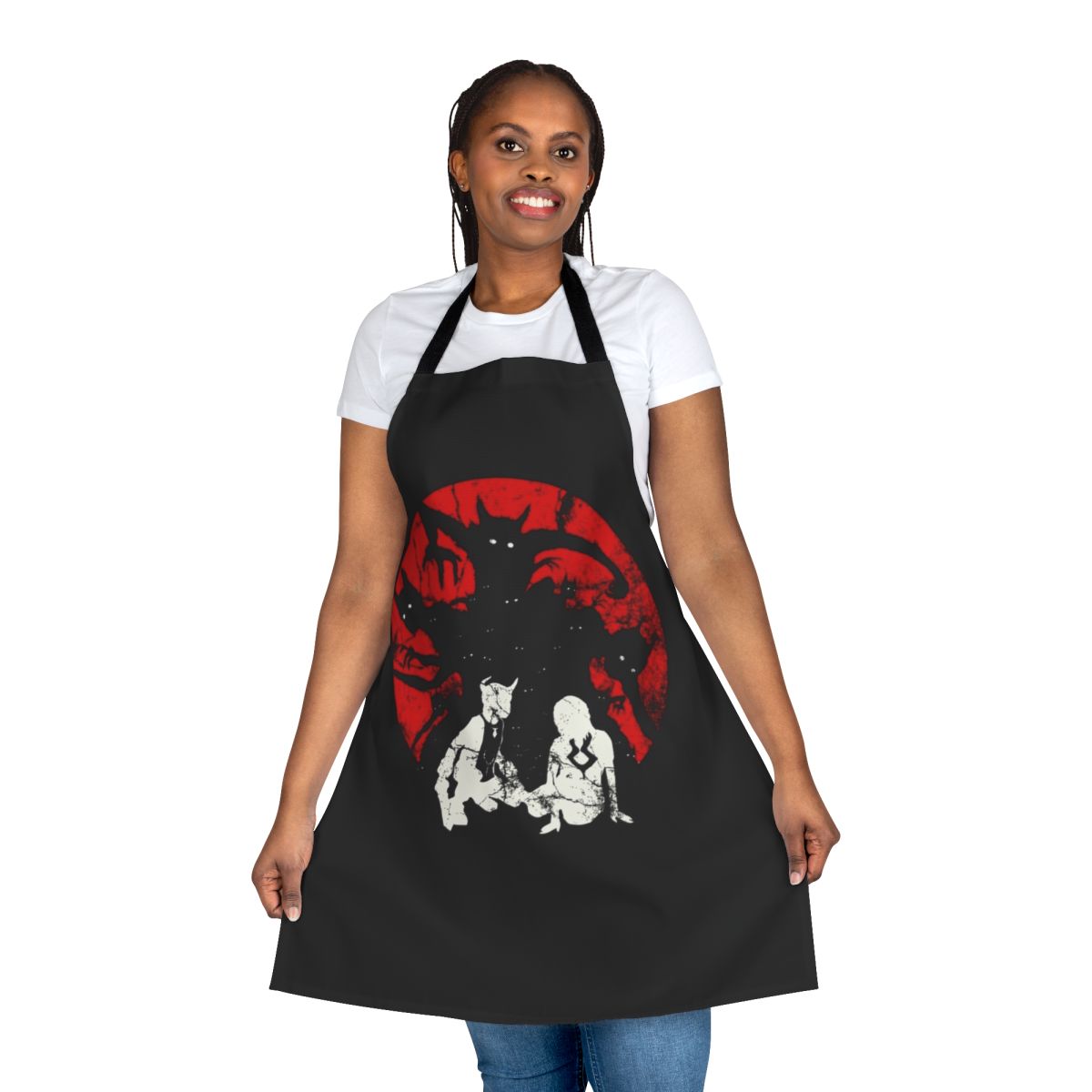 Retro gaming inspired apron featuring the Ico V2 design from the game Shadow of the Colossus.