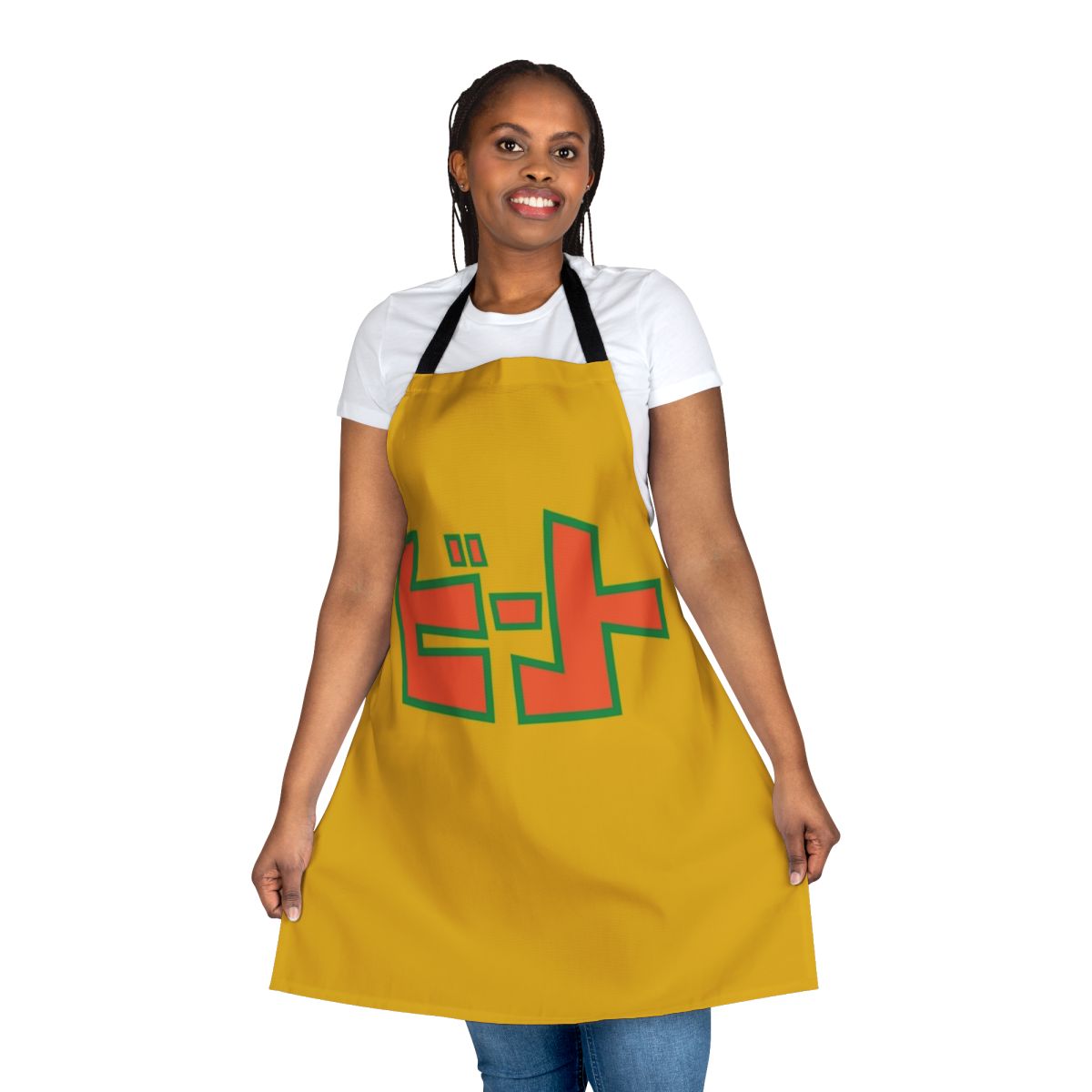 Retro gaming inspired Beat shirt apron featuring characters and imagery from the Jet Set Radio video game series