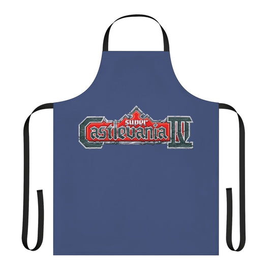 Castlevania-themed apron with classic video game graphics