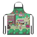 Retro gaming inspired apron featuring characters and elements from the classic SNES game Earthbound.