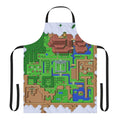 Retro gaming inspired apron featuring the world map from The Legend of Zelda: A Link to the Past