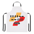 Retro gaming Konami code pattern apron featuring classic 80s video game designs