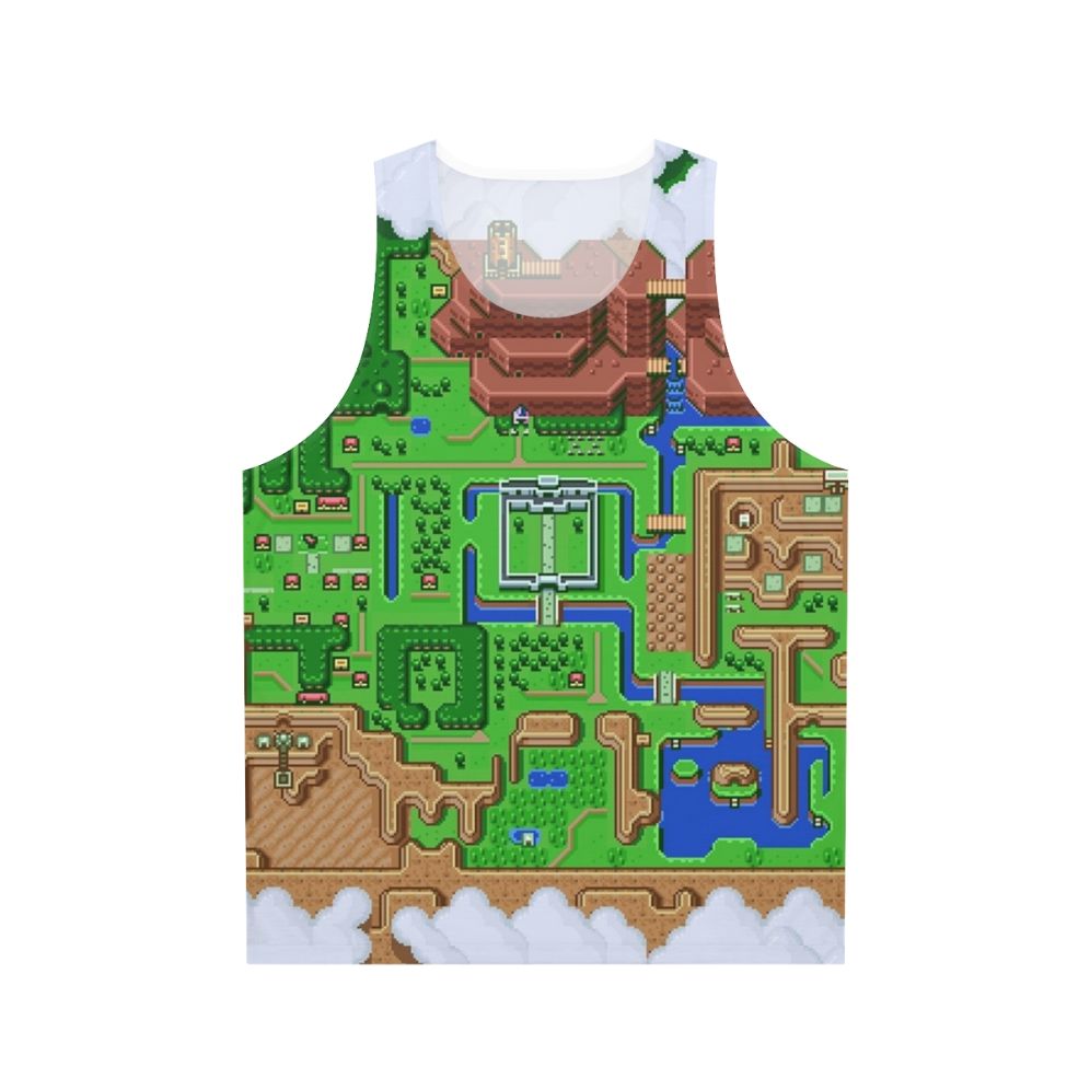 Unisex tank top with Legend of Zelda: A Link to the Past world map design
