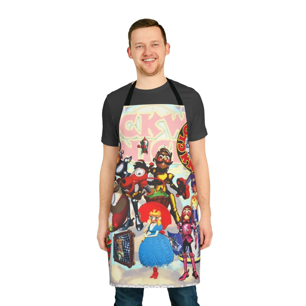 Square apron with a classic Clockwork Knight design, inspired by the Sega Saturn video game.