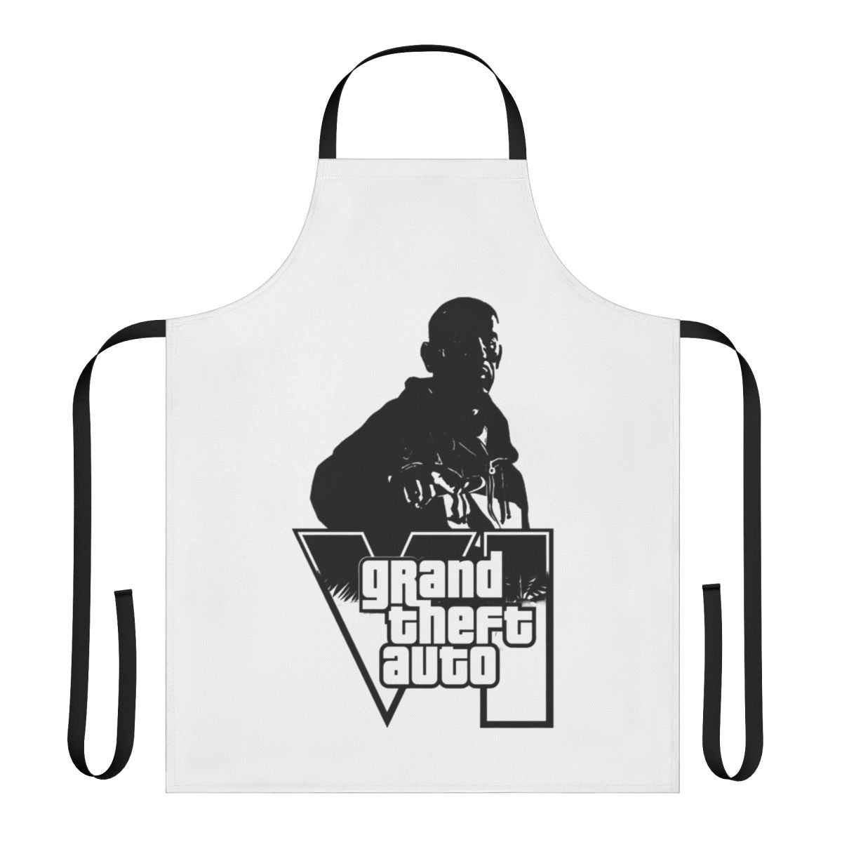 Apron featuring the iconic Grand Theft Auto video game design