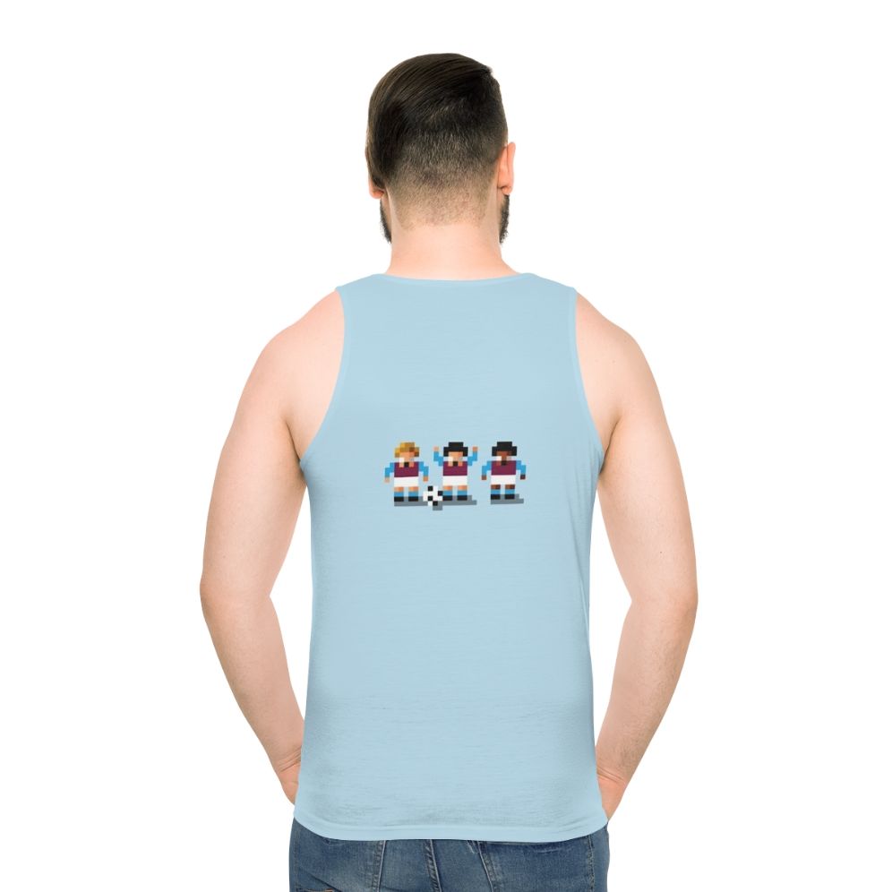 Retro gaming unisex tank top with football fan design