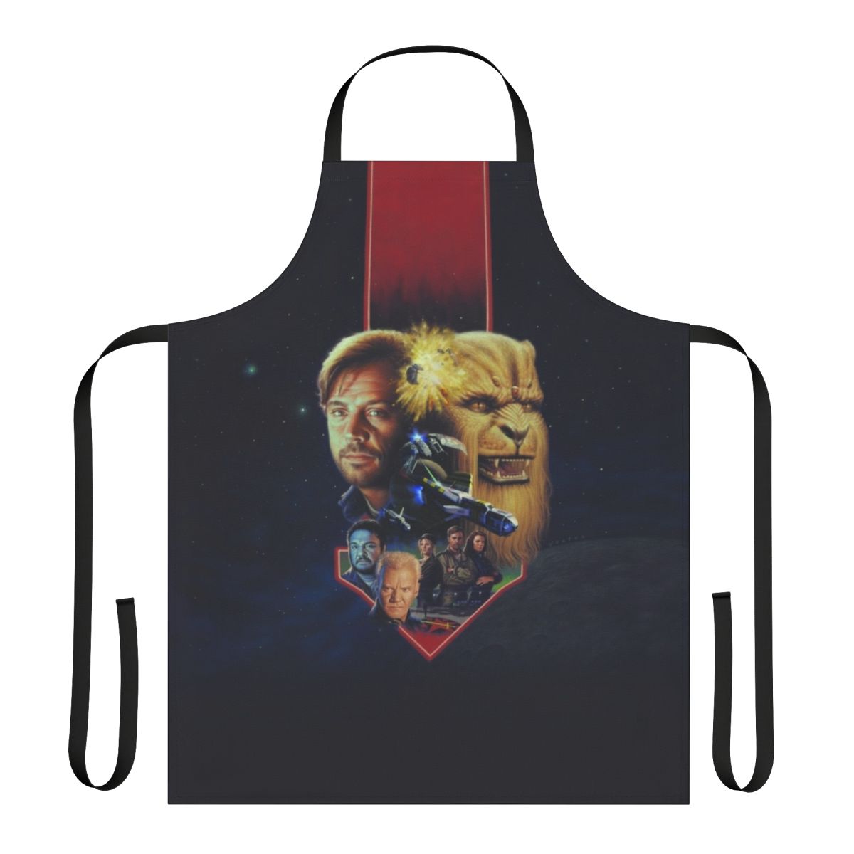Retro-style apron featuring the key art from the classic video game Wing Commander III