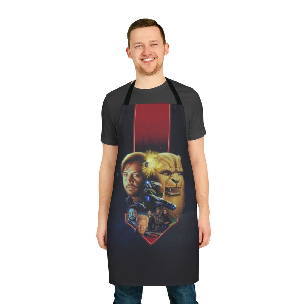 Retro-style apron featuring the key art from the classic video game Wing Commander III