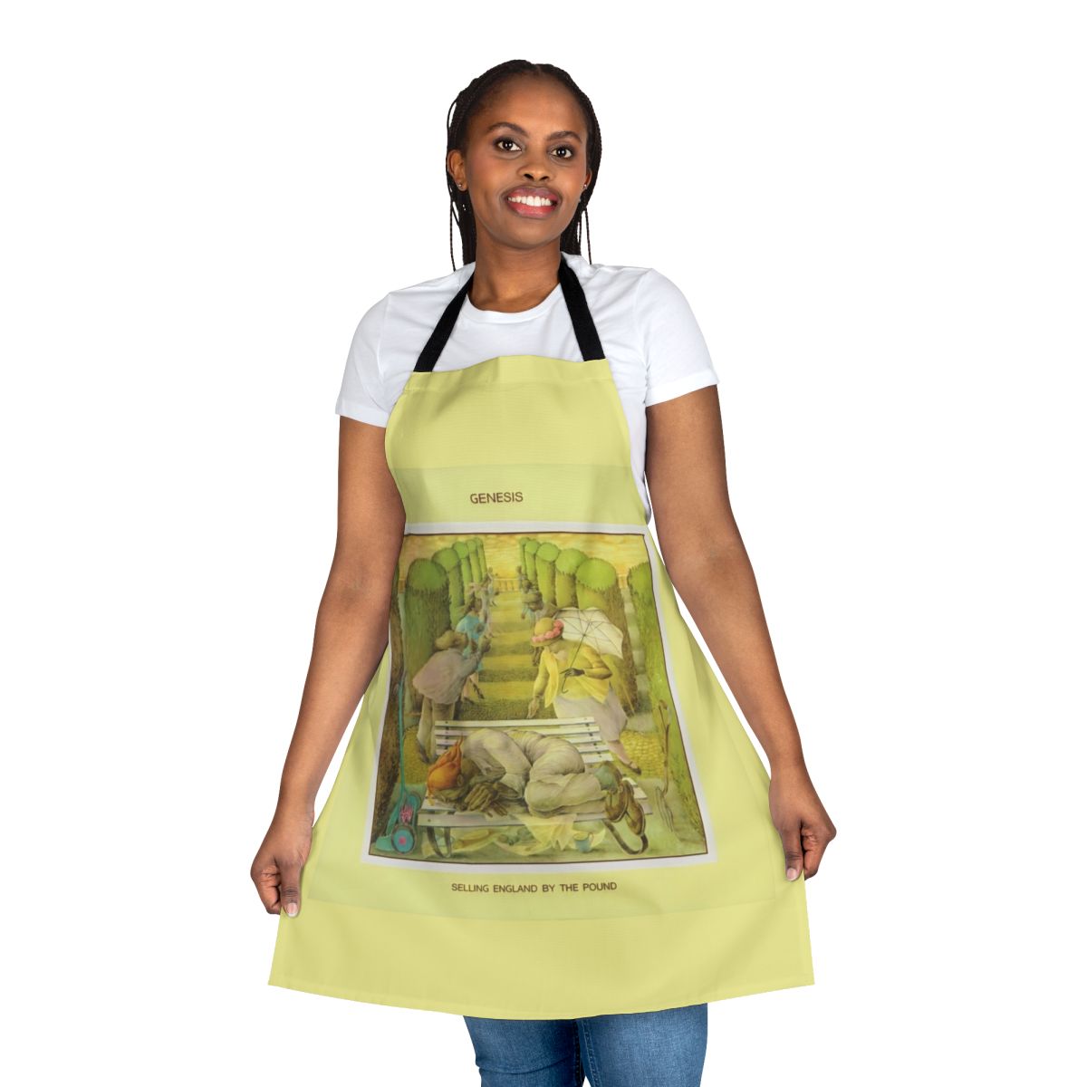 Apron featuring the album cover art for Genesis' "Selling England by the Pound" album