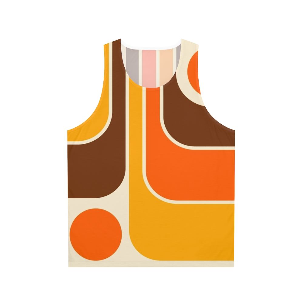 Retro geometric design midcentury modern unisex tank top