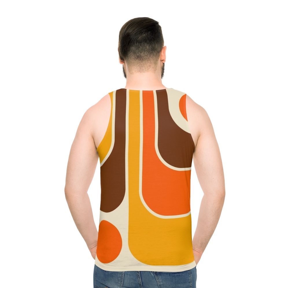 Retro geometric design midcentury modern unisex tank top