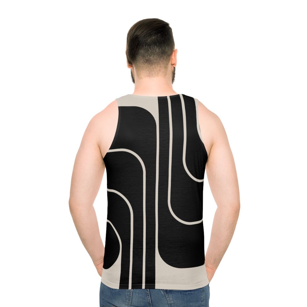 Retro geometric design unisex tank top