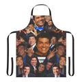 Retro-style apron featuring a playful George Lopez-inspired design