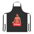 Retro-style apron featuring a parody design of the character Gibby from the TV show iCarly