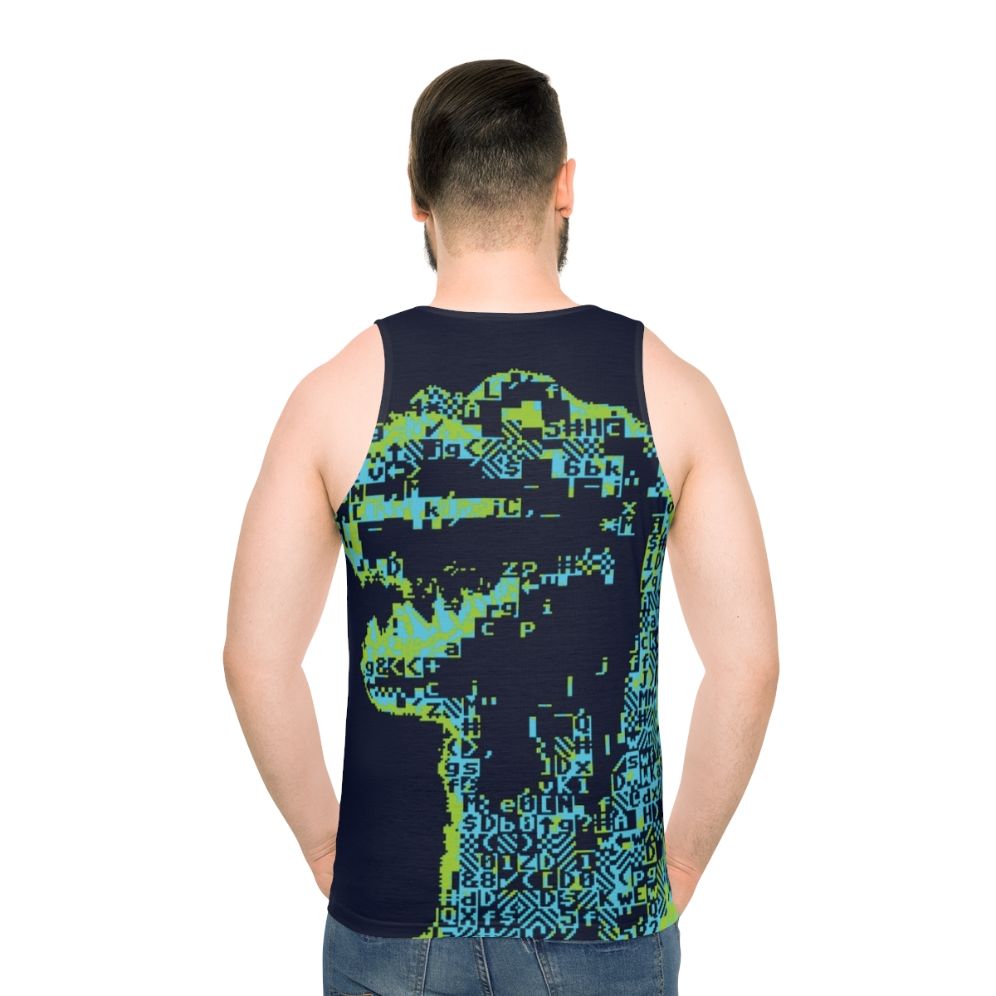 Retro Godzilla ASCII Art Unisex Tank Top