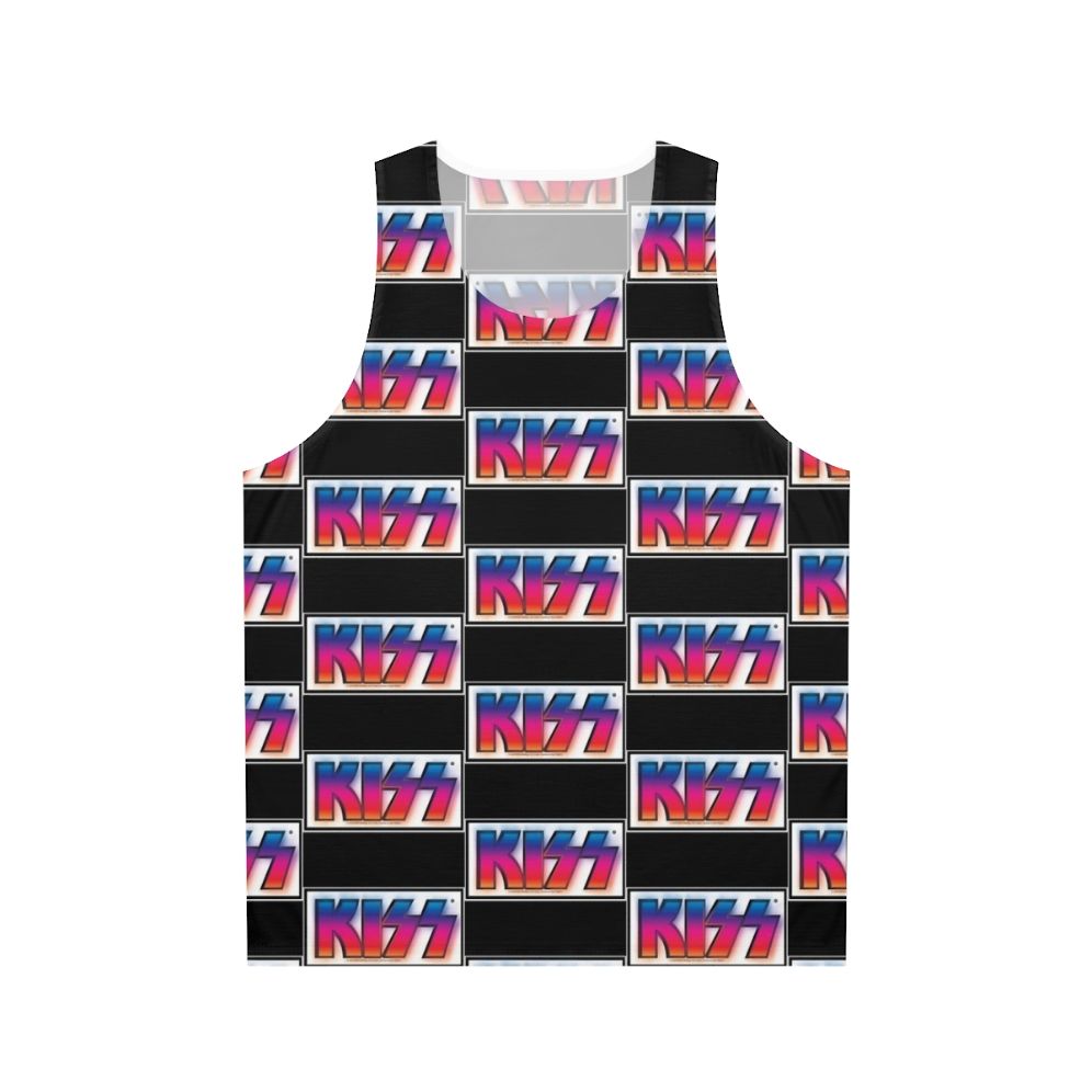 Retro gradient glowing logo kiss band unisex tank top