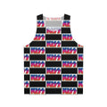 Retro gradient glowing logo kiss band unisex tank top