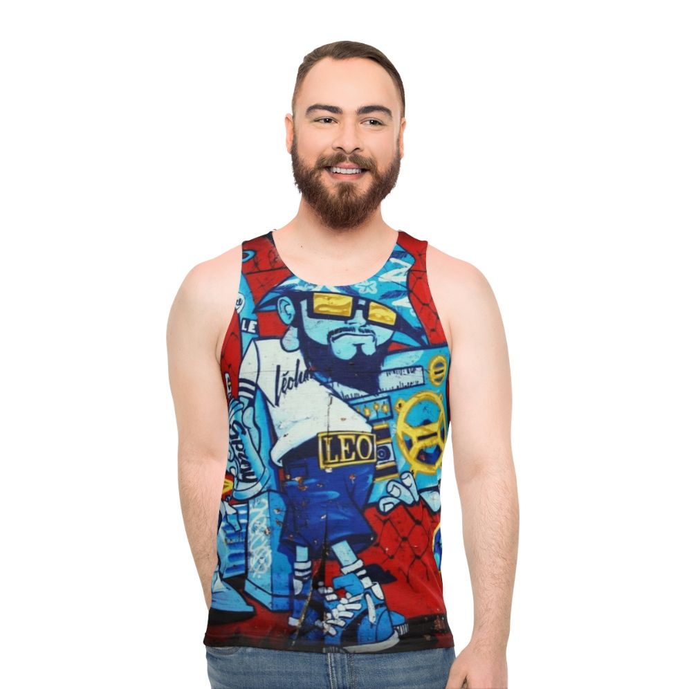 Retro graffiti 80s style unisex tank top
