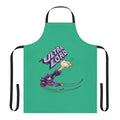 Ultra Lord Sheen-inspired graphic apron with vibrant pop culture design