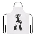 Retro-style apron featuring the character Ramona Flowers from the Scott Pilgrim graphic novels
