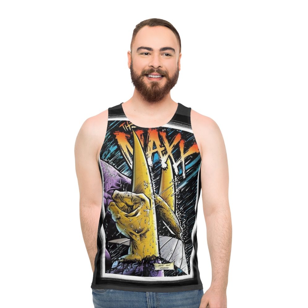 Retro graphic unisex tank top