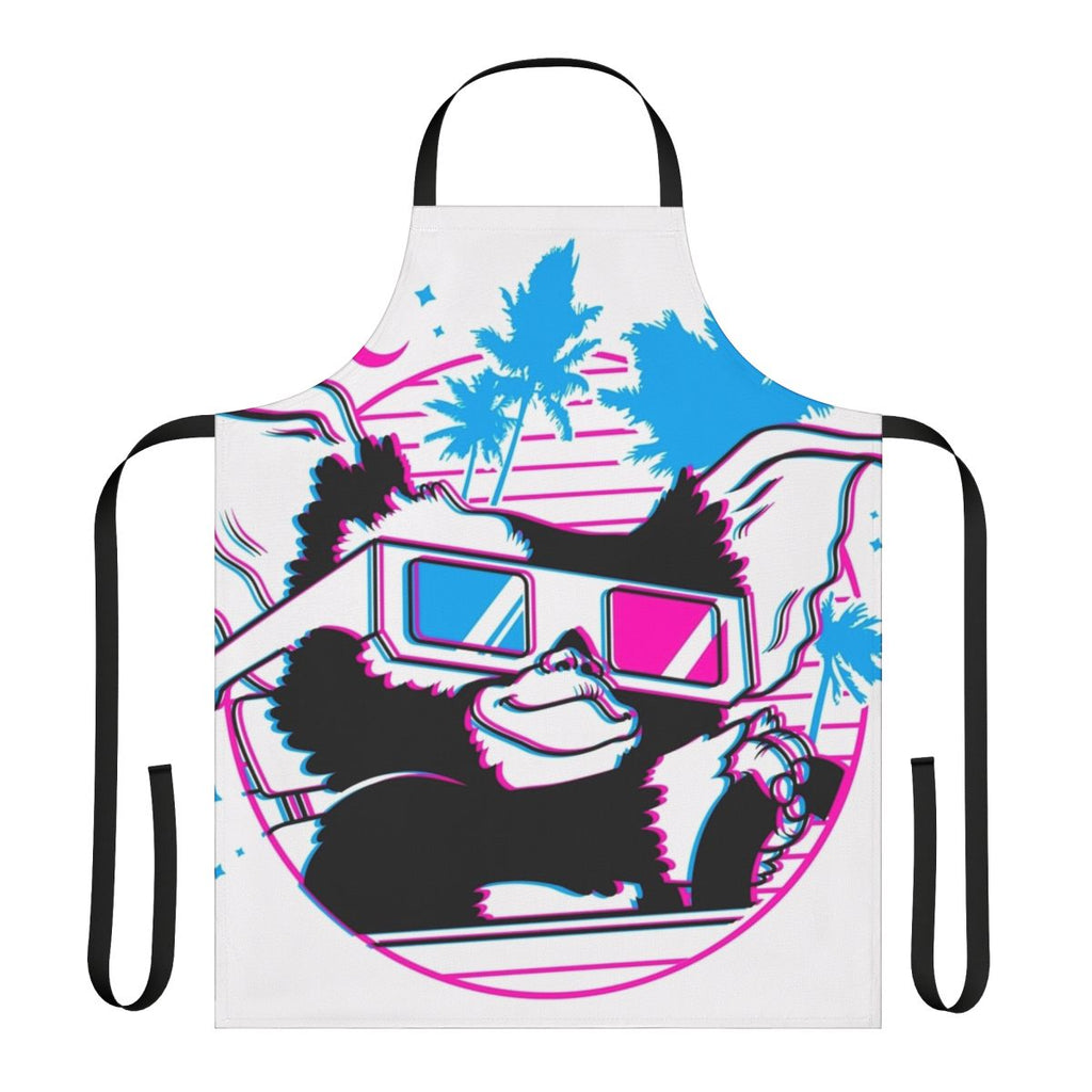 Retro-style apron featuring Gremlin characters from the classic 80s movie