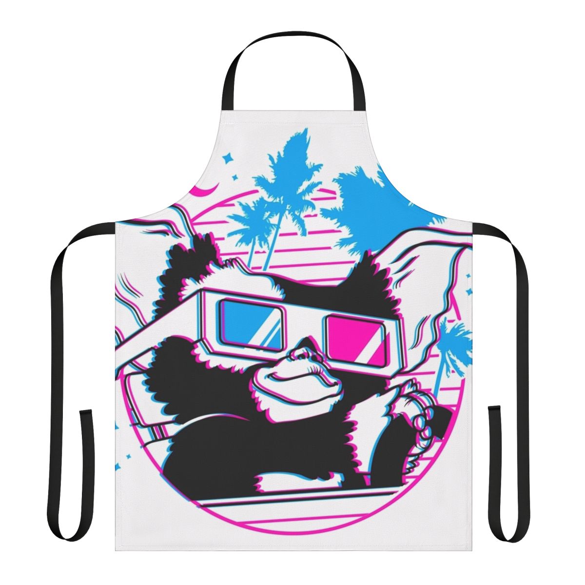 Retro-style apron featuring Gremlin characters from the classic 80s movie