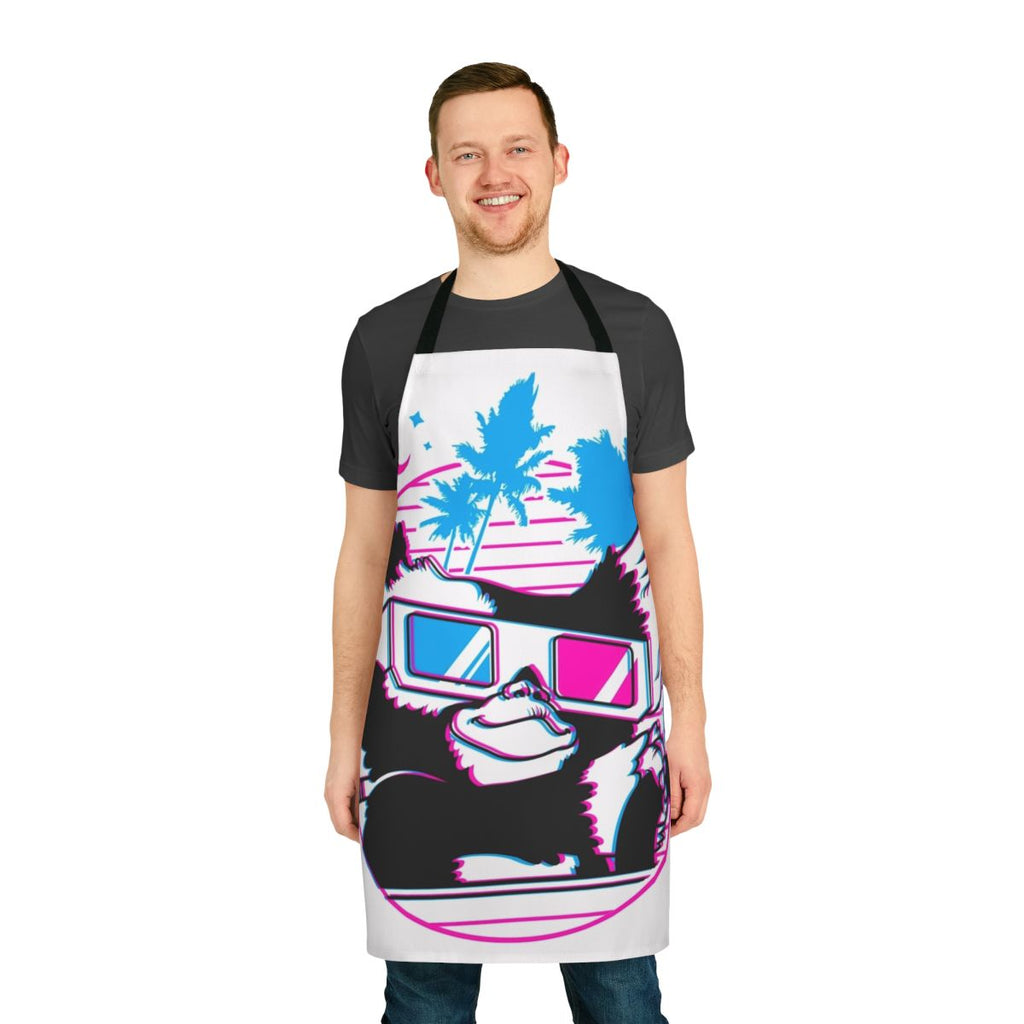 Retro-style apron featuring Gremlin characters from the classic 80s movie