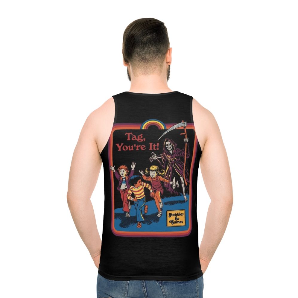 Retro Grim Reaper "Tag, You're It" Unisex Tank Top