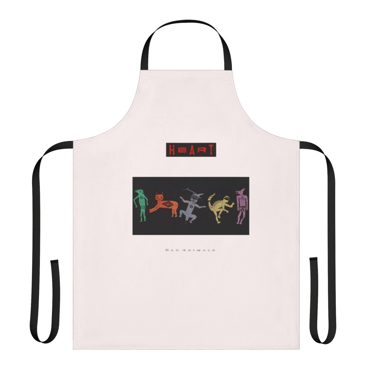 Heart band 1980s classic rock inspired cooking apron