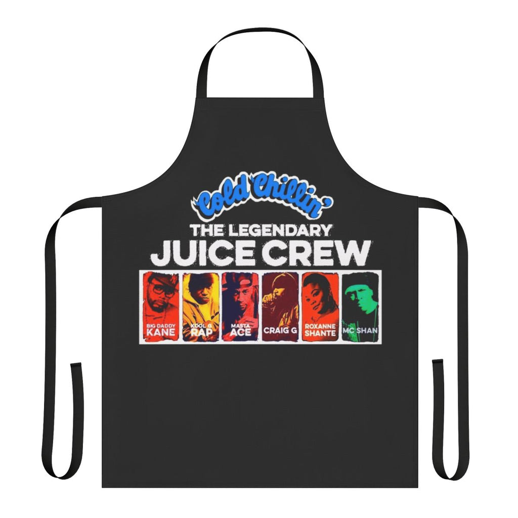 Retro hip hop inspired apron featuring Juice Crew members