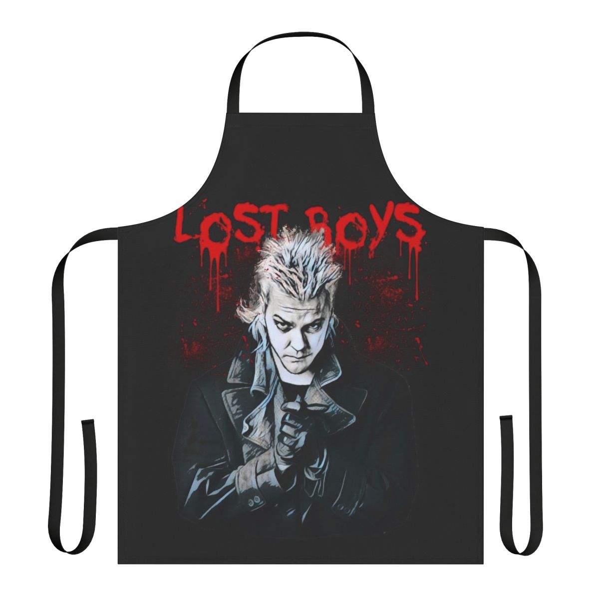 Lost Boys-inspired horror apron featuring classic 80s vampire imagery