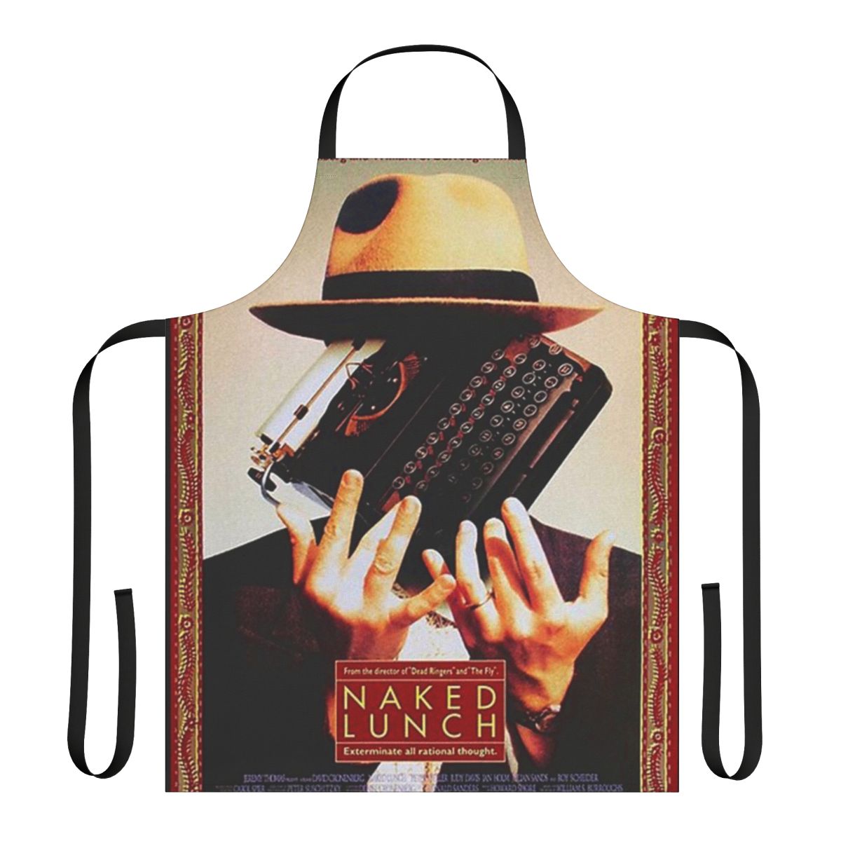 Retro-style apron featuring a classic horror movie scene