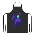 8-bit horror movie themed kitchen apron with a hockey mask design