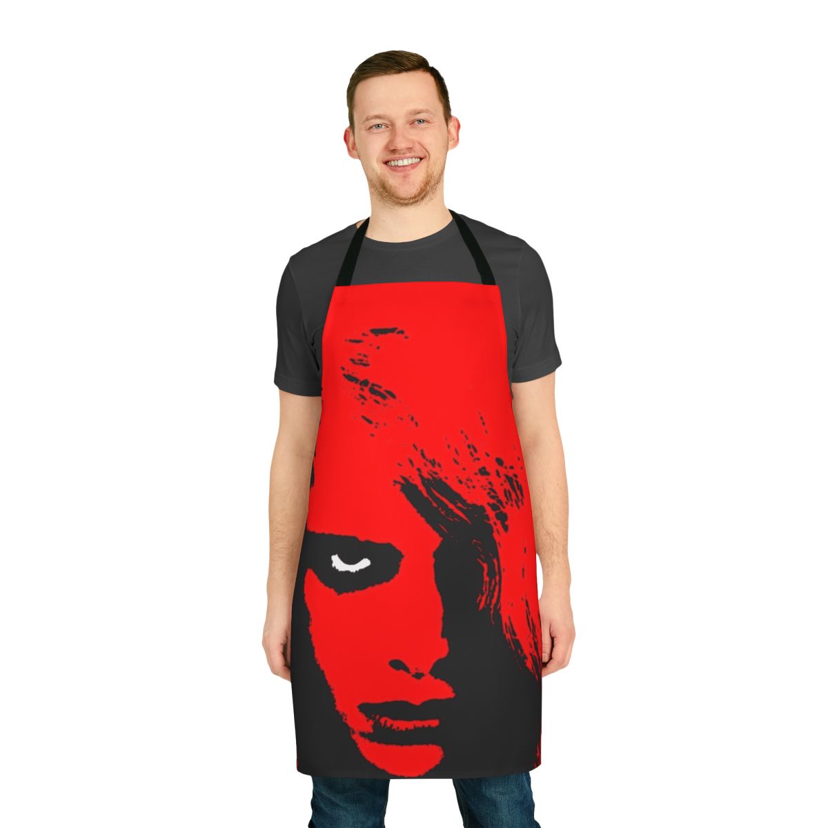 Apron featuring a classic horror movie design, with zombies and the "Night of the Living Dead" title