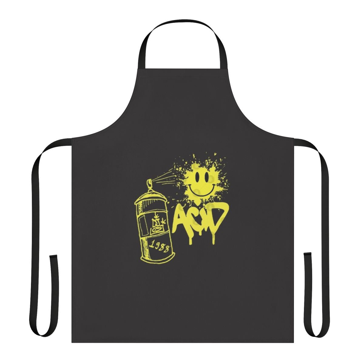 Retro House Music Acid Rave Apron featuring a 1988 party design