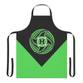 Retro-style green hurricane wrestler apron with classic wrestling logo and icon design