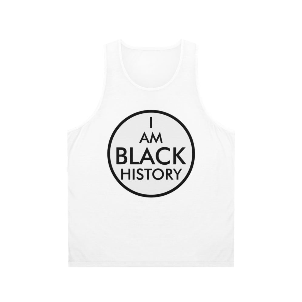 Retro 'I Am Black History' unisex tank top