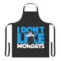 Retro "I Don't Like Mondays" inspired apron with punk, new wave, and 80s design elements