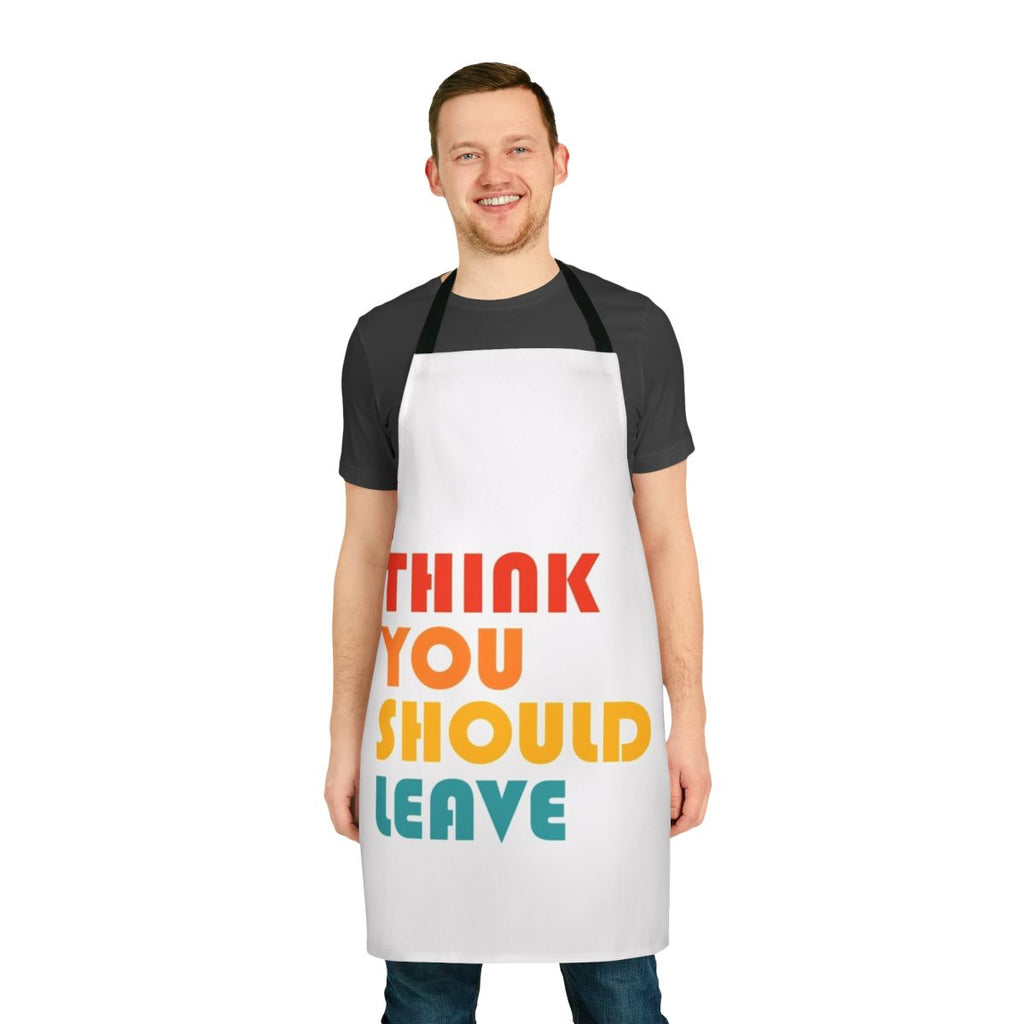 Retro-style apron inspired by the popular sketch comedy series "I Think You Should Leave with Tim Robinson"