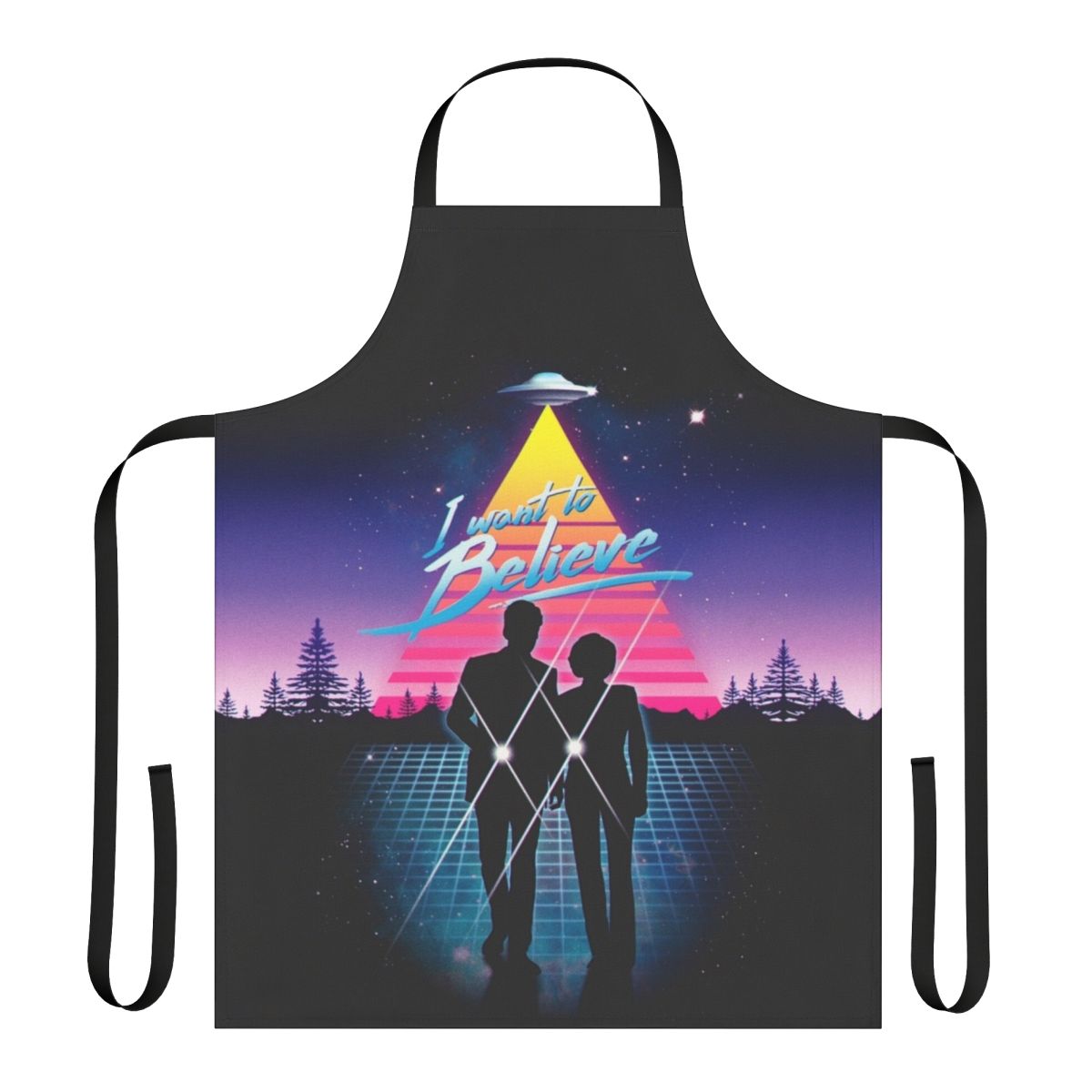 Apron featuring the "I Want to Believe" slogan from the popular 90s TV series, The X-Files.