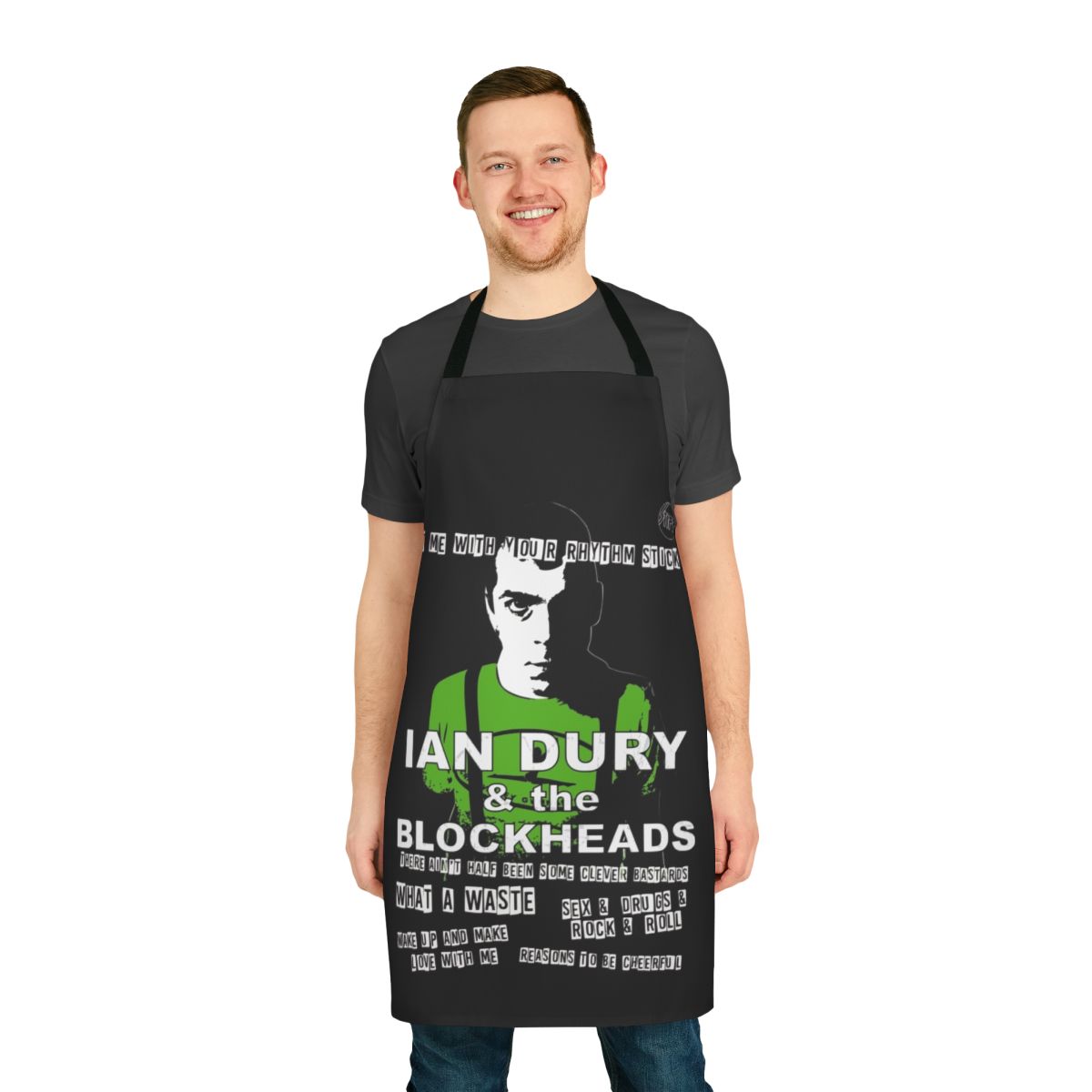 Ian Dury Blockheads Inspired Cooking Apron for Music Lovers