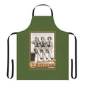 Vintage-inspired apron featuring the Andrews Sisters, the iconic 1940s American singing trio