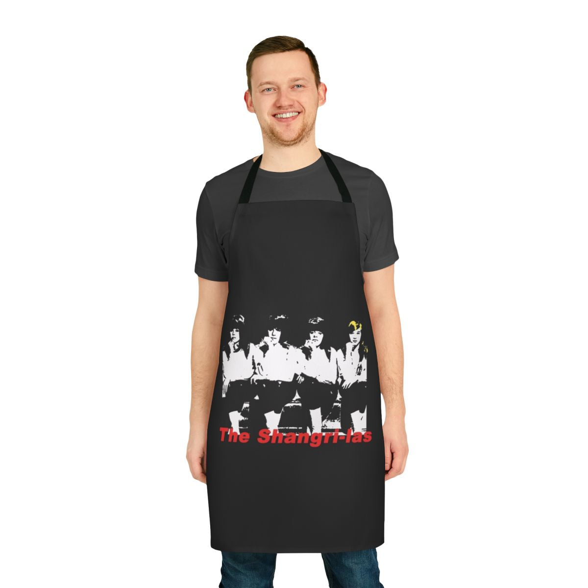 Vintage-style apron featuring a graphic inspired by the 1960s girl group The Shangri-Las